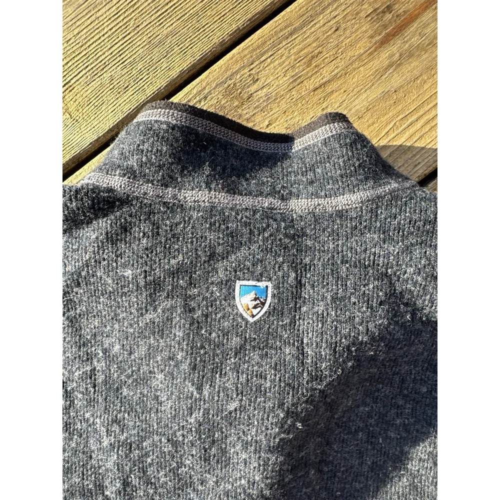 Kuhl 1/4 Zip Fleece Pullover XL ThermoKore Wool Blend Outdoor Hiking